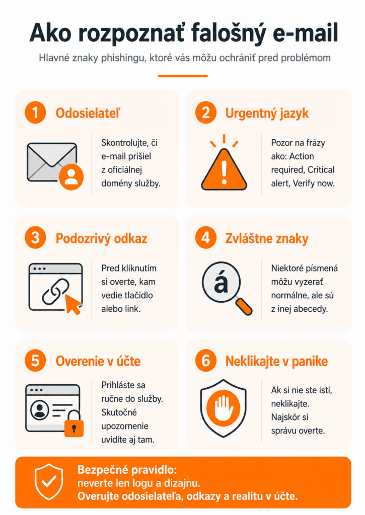 ako rozpoznat falosne phising emaily