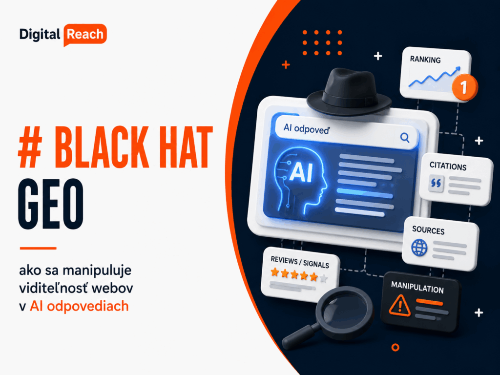 Black Hat GEO – manipulácia viditeľnosti webov v AI odpovediach pomocou umelých signálov, citácií, recenzií a ďalších manipulatívnych techník.